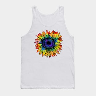 Tie Dye Sunflower Tank Top